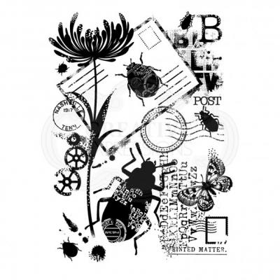 Creative Expressions Clear Stamp - Beetle Collage